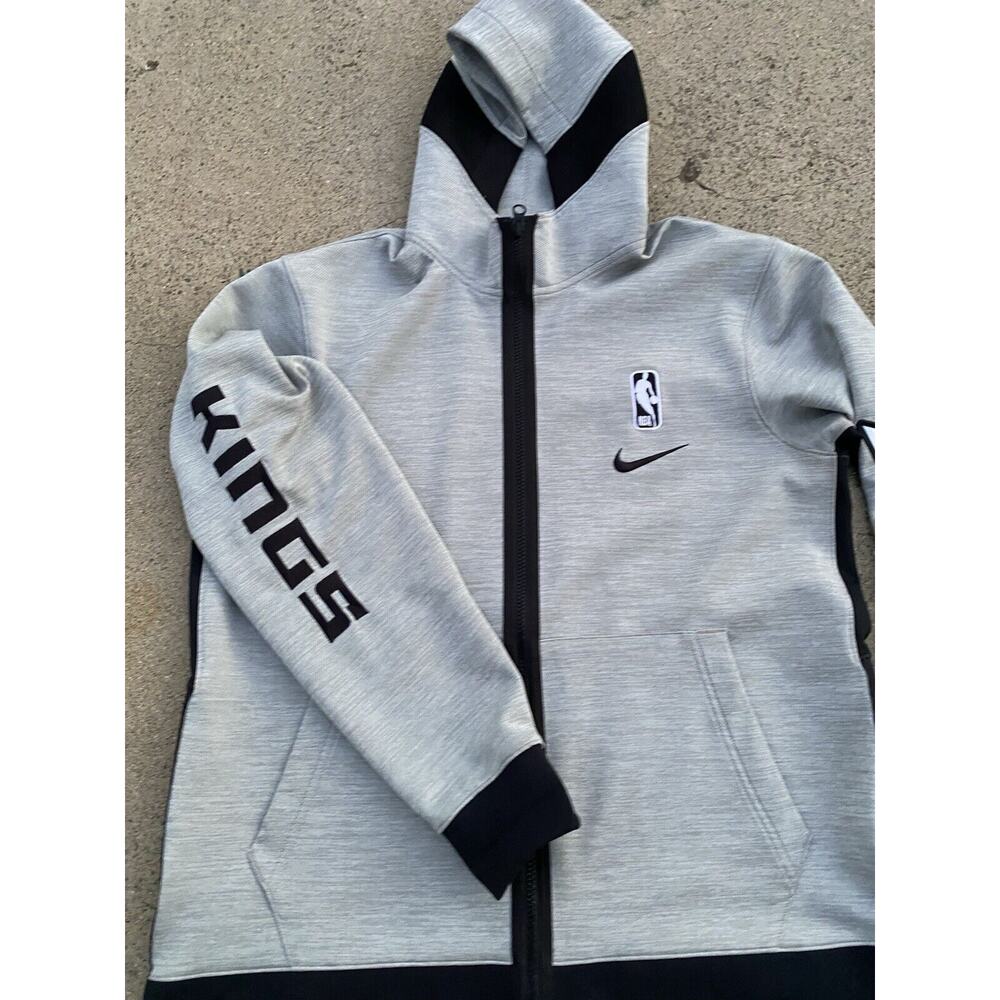 Nike Sacramento Kings Full Zip Showtime Hoodie Size Large Gray - Picture 6 of 12